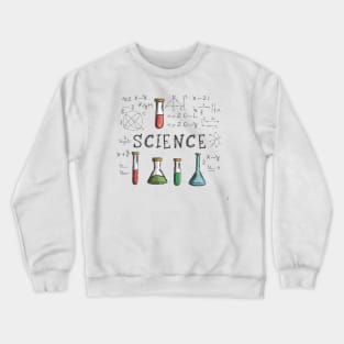 "Cosmic Ingenuity: Kids' Pencil Sketch" - Funny Science Nerd Crewneck Sweatshirt